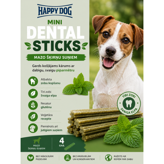 Happy Dog Dental Snacks - Dental Sticks Mini - жевательные лакомства (палочки) для собак