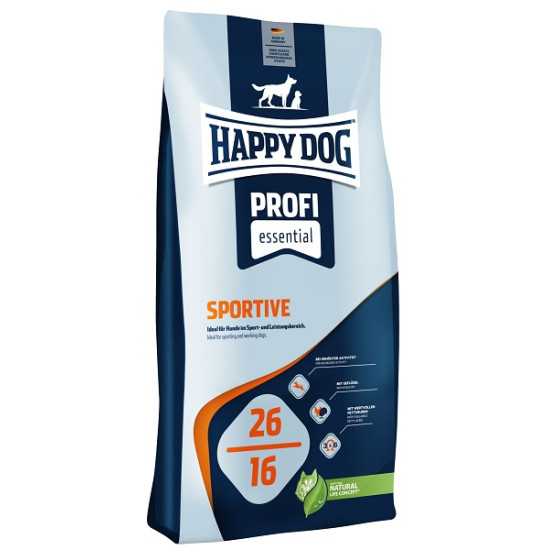 Happy Dog Profi Essential Sportive - 26/16 - сухой корм для активных собак с птицей и рыбой