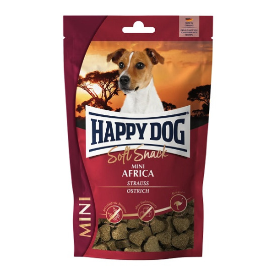 Happy Dog Soft Snack Mini Africa - лакомства для собак мелких пород со страусом