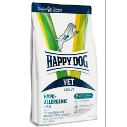 Happy Dog VET Diät Hypoallergenic + Skin - VET dietinis maistas šunims, netoleruojantiems maisto produktų ir turintiems odos ligų