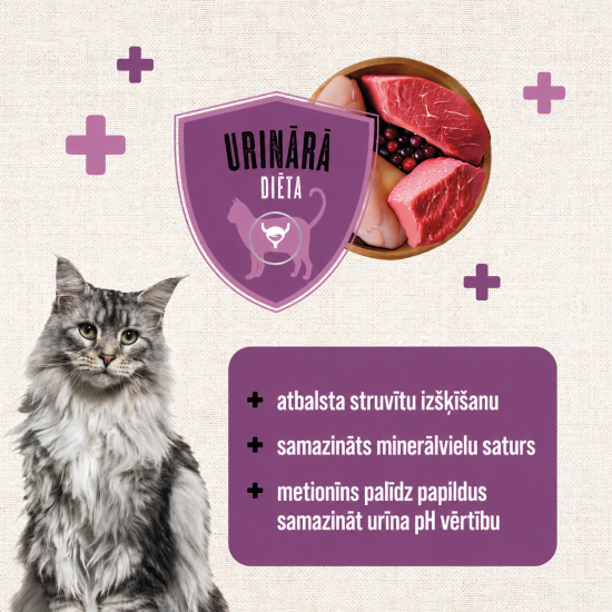 MAC's Cat Vetcare Urinary Rind & Pute - Konservuotas kačių maistas šlapimo takų sveikatai su jautiena ir kalakutiena