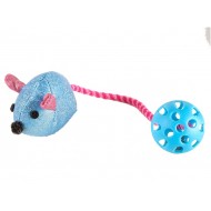 A toy for cats - a mouse with a rattling ball